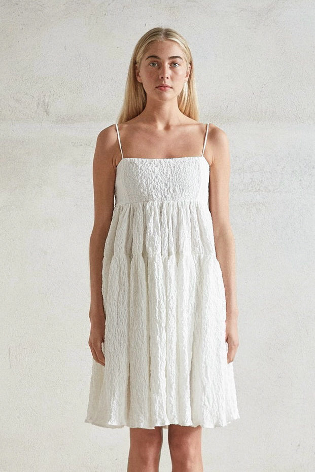 Prélude Dress - White Powder Cotton
