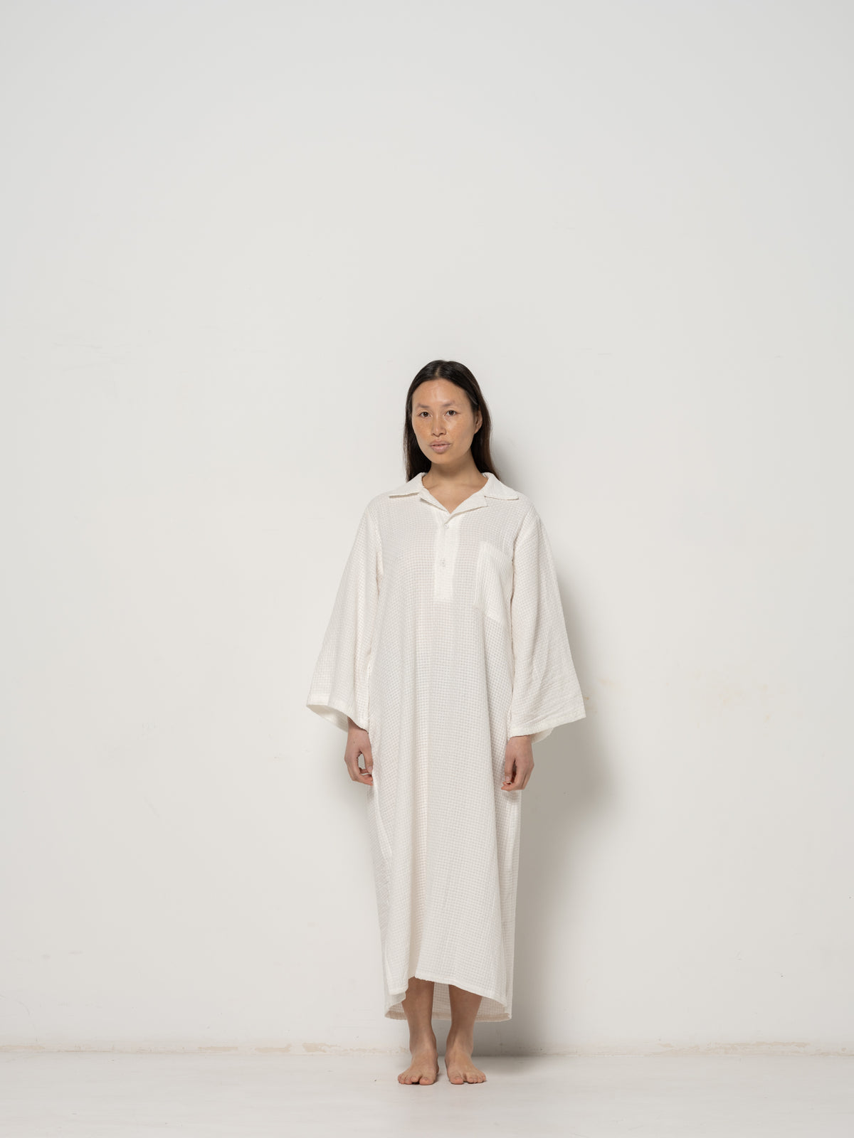 Sofie Sleeve Dress - Cross Weave Cotton
