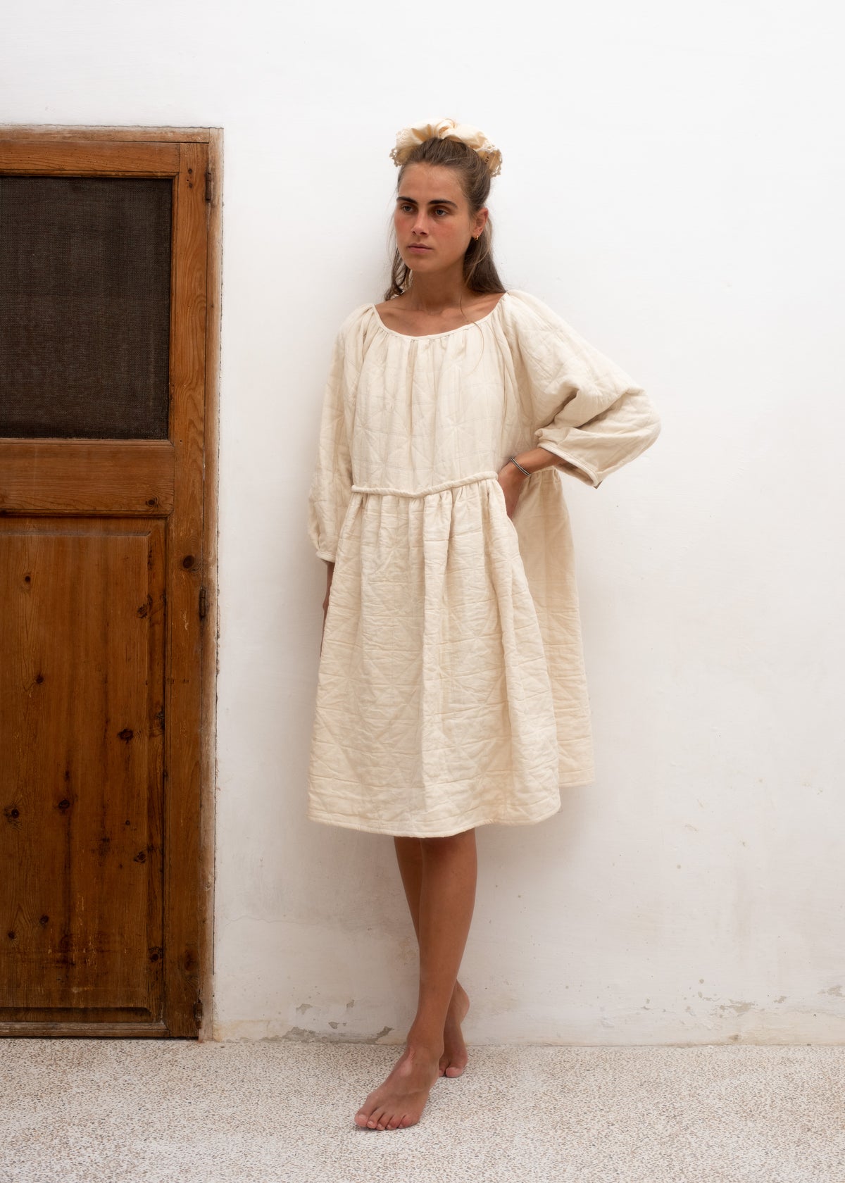 Claudel Balloon Dress — Makers Jacquard Cotton