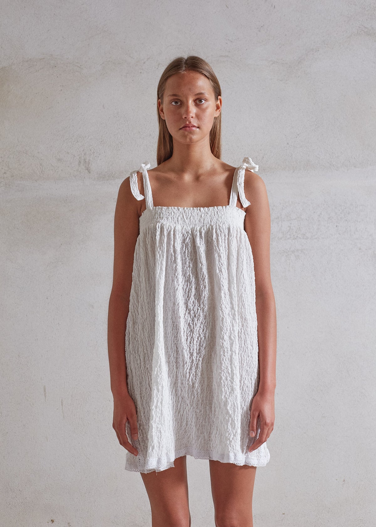 Étienne Dress - White Powder Cotton