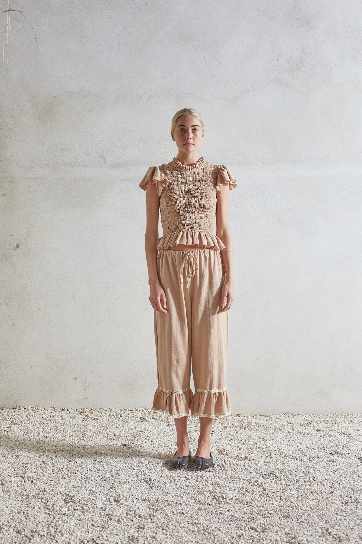 Chérie Top - Taupe Cotton