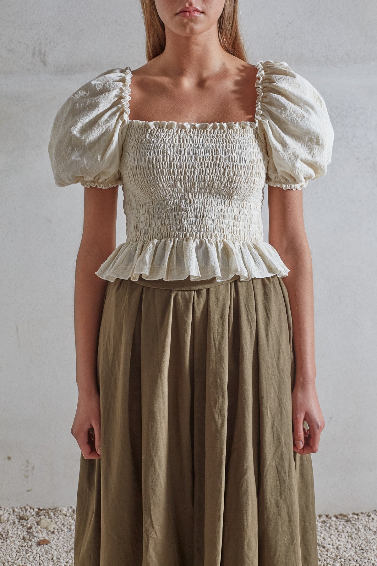 L'Amour Blouse - Rose Jacquard Cotton