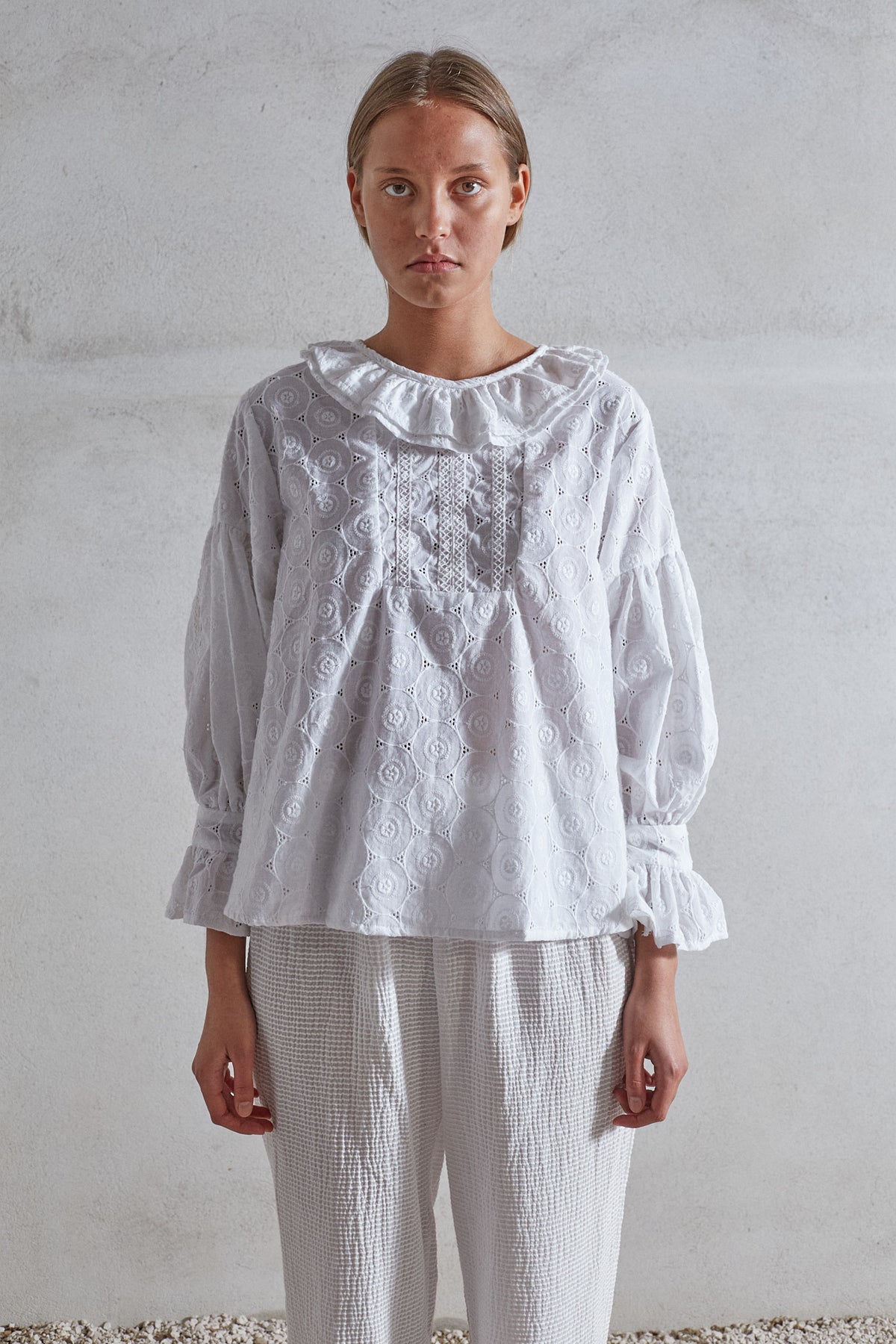 Symphony Blouse - White Cotton